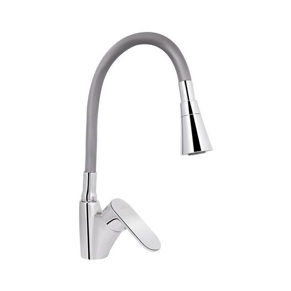 Смеситель для кухни Lidz Tani 007F3 с гибким изливом (k40) LDTAN007F3GCR31869 Chrome/Grey