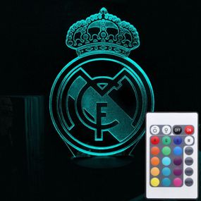 Акриловый светильник-ночник с пультом 16 цветов Real Madrid tty-n002156