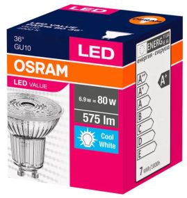 Лампа Osram MR16 6,9W GU10 3000K 36°