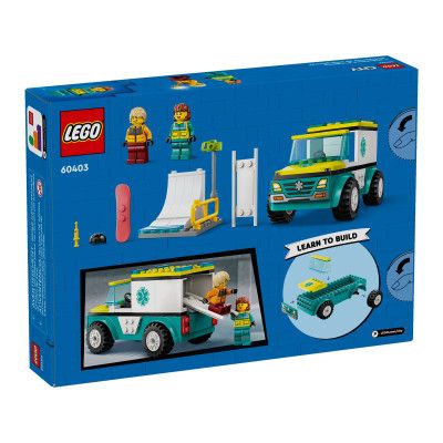Конструктор LEGO City Карета швидкої допомоги й сноубордист 79 деталей (60403) | Зображення 6