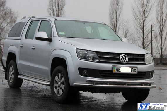 Передній захист ST018-2 (нерж) для Volkswagen Amarok 2010-2022 рр | Зображення 3