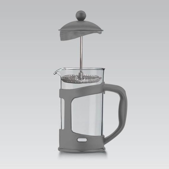 Френч-пресс 1 л Maestro MR-1665-1000-GRAY серый стеклянный заварник для чая и кофе | Зображення 2