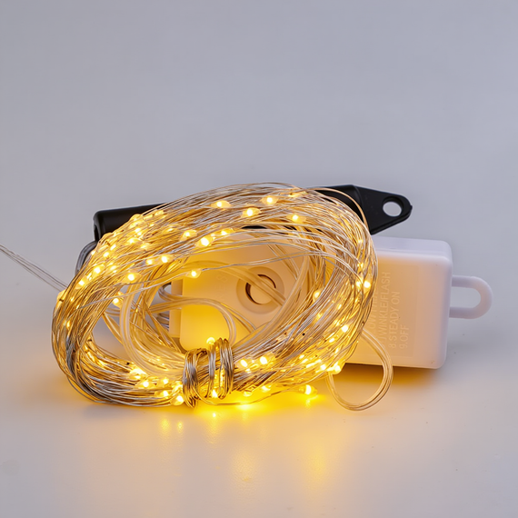 Гірлянда Кінський хвіст 3 м 20 ліній на 600 led лампочок на мідному дроті від мережі Жовта 1733015Y | Зображення 1