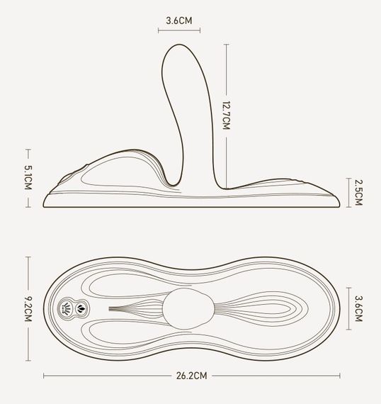 Sit-on-top смарт-вібратор Zalo – Flora Smart Vibrating Pad Ivory White, 9 моторів | Зображення 3