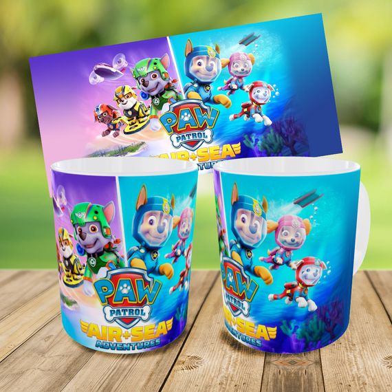 Набір: дитяча сумка-бананка+кружка Щенячий патруль 32х15см, бананка для хлопчика через плече на подарунок (01018) | Зображення 2