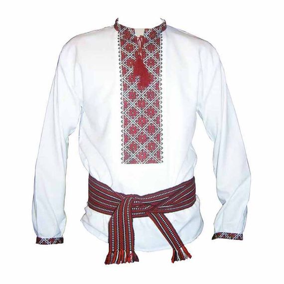 Рубашка Украинская вышиванка 207 цвет белый размер L/XL | Зображення 2