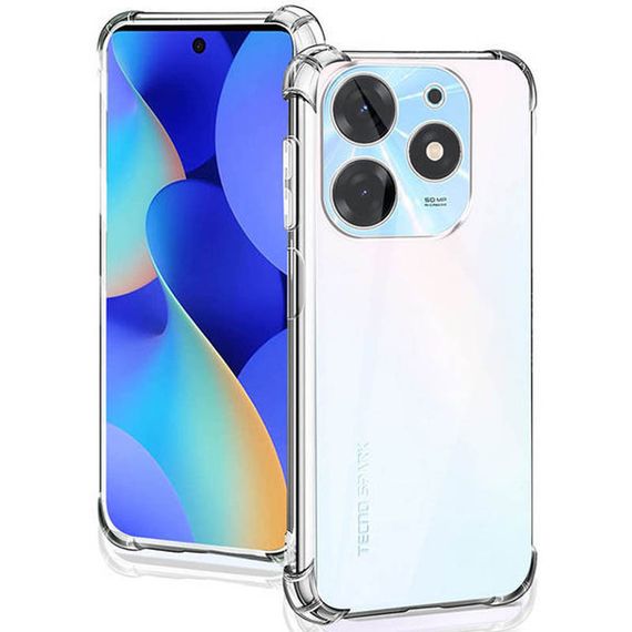 TPU чохол GETMAN Ease logo посилені кути Full Camera для Infinix Hot 40i / Spark Go 2024 / Spark 20 Безбарвний (прозорий) | Зображення 2