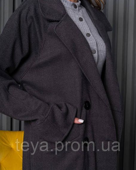 Пальто цвет темно-серый размер 3XL FI_008877 | Зображення 3