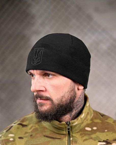 Шапка чорна Герб ВТ7670