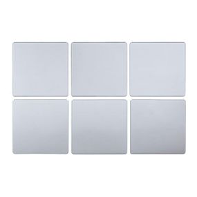 Дзеркальний декор акриловий самоклейний срібло,6 шт (D) SW-00002526