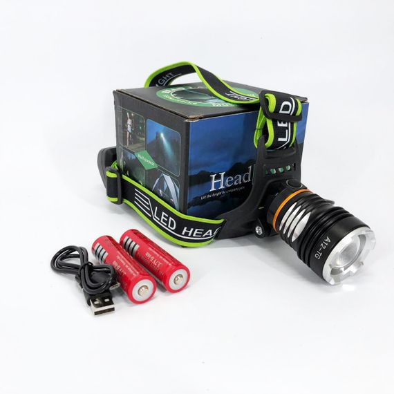 Ліхтарик на голову для альпінізму PLD-A12-TG 2x18650, Тактичний налобний ліхтар на акумуляторі US-69 | Зображення 9