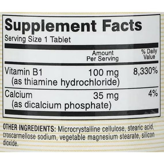 Тиамин Mason Natural Vitamin B1 100 mg 100 Tabs | Зображення 1