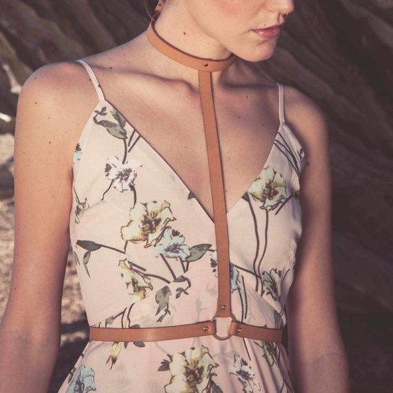 Портупея Bijoux Indiscrets MAZE - I Harness Brown, экокожа sexstyle | Зображення 8