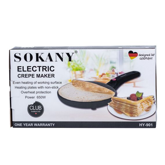 Блинница электрическая Sokany HY901W 20 (см) белая | Зображення 4