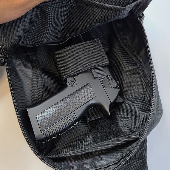 Тактична чоловіча сумка з кобурою Cordura 1000D – 6 кишень, чорна | Зображення 2