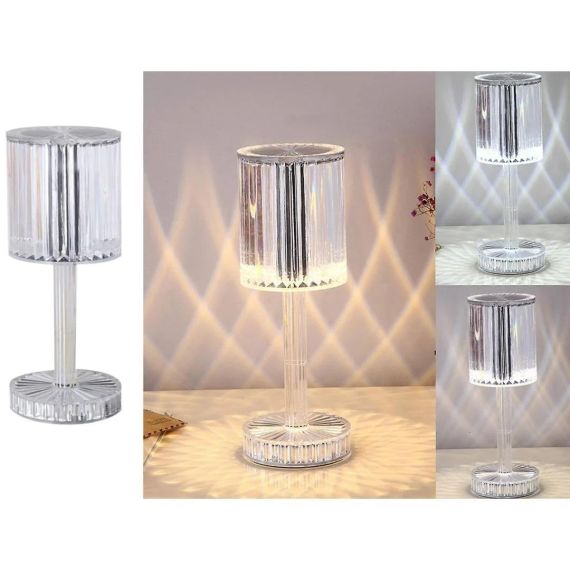 Декоративний LED світильник Crystal light, з пультом ДК/Настільна акумуляторна лампа | Зображення 2