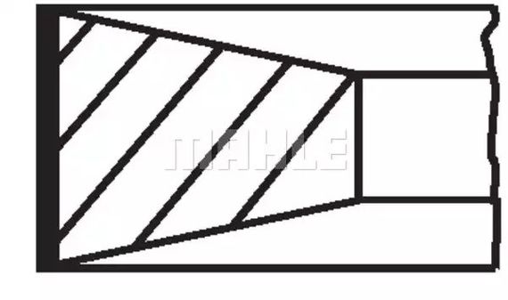Кільце поршневе FORD 93,67 2,5D/TD Transit, MAHLE/KNECHT (01482N0)