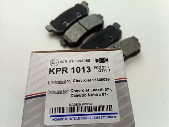 Колодки задні гальмівні Lacetti, Konner (KPR-1013) з 2008 р. (96800089)