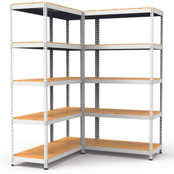 Металевий стелаж MRL-1500 ( 450x300)х2 білий | Зображення 1