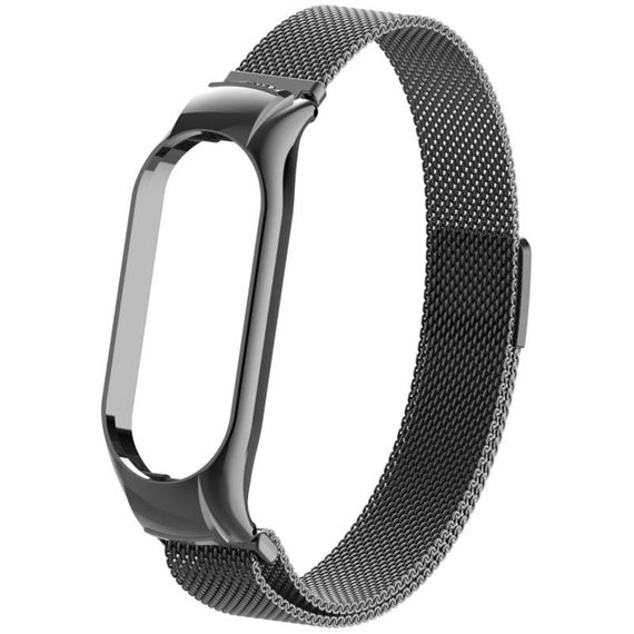 Ремінець Milanese Loop Design для Xiaomi Mi Band 5/6 Чорний | Зображення 5