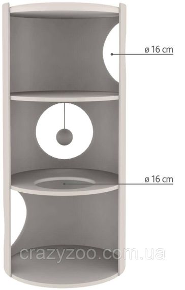 Кігтеточка для котів PolyPet будиночок-вежа блакитна 35x70 см КРД/01051-02 | Зображення 1