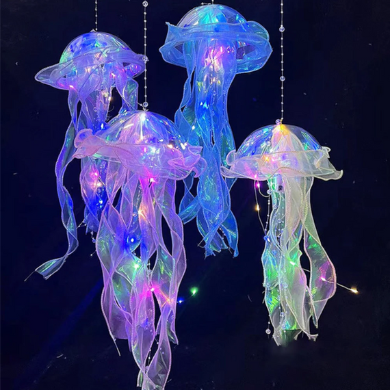Світильник підвісний «Медуза» Esonstyle Jellyfish lamp AND HA-113 з LED-підсвіткою і режимами світіння для інтер'єру спальні