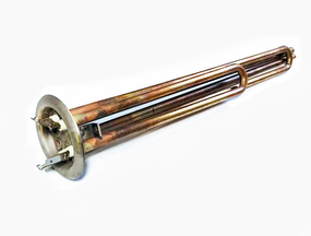 Тен для бойлера 2500w на фланці D63 з місцем під анод м4 мідний Thermowatt (Італія)