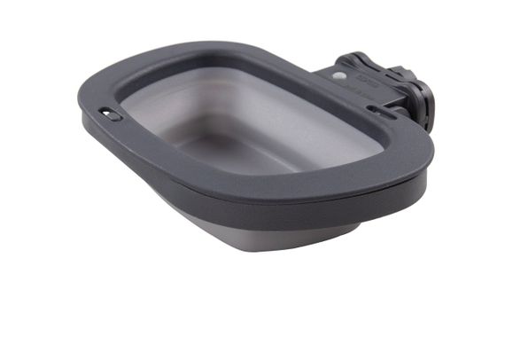 Миска складана з кріпленням на клітину Dexas Collapsible Kennel Bowl, 0.6 л, сіра | Зображення 1