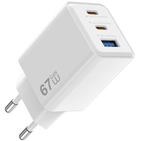 СЗУ WIWU G026 Cube PD67W+QC3.0 GaN (1USB-A/2C) White