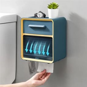 Навесной органайзер-держатель для туалетной бумаги с полкой и отделениями для салфеток,бумаг,пакетов