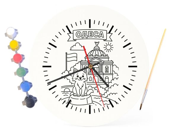 Дитячий набір для творчості годинник розмальовка Одеса 30 см (Г0147) | Зображення 3