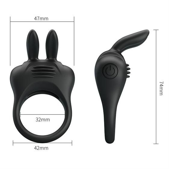 Ерекційне кільце - Pretty Love Davion Penis Ring Black | Зображення 4