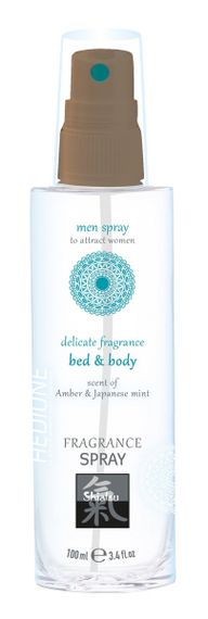 Спрей для тела и постели с феромонами и афродизиаками Shiatsu Fragrance Янтарь и японская мята,100мл Sex Aura | Зображення 1