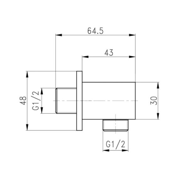 Підключення для шланга Qtap Spojeni прямокутне QT809810842857NB Black Matt | Зображення 1