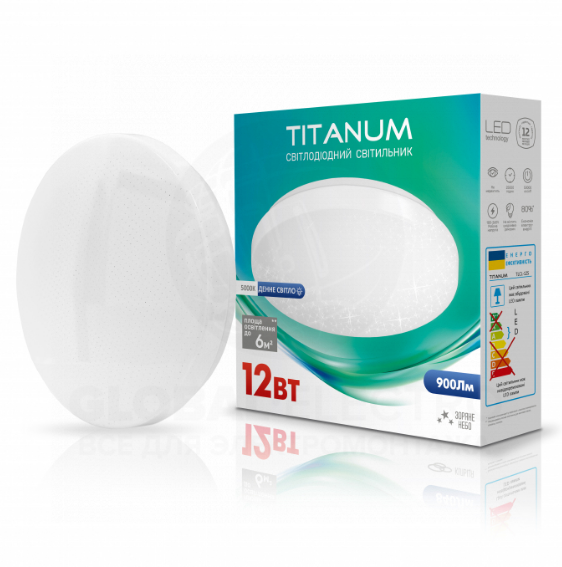 LED Світильник настінно-стельовий 12W 5000К 900Lm 220V Зоряне небо TLCL-125S Titanum