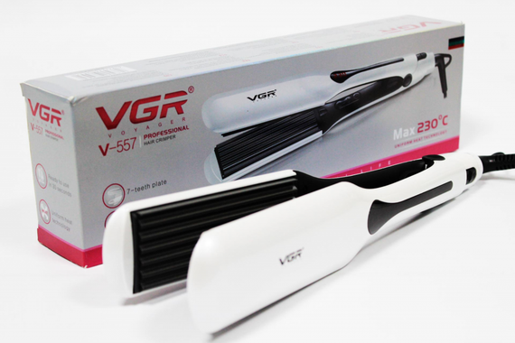Профессиональный утюжок щипцы гофре VGR V-557 с регулировкой температуры и керамическим покрытием | Зображення 5