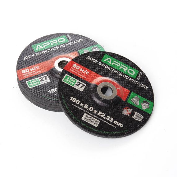 Диск зачисний для металу 180х6х22,22мм (5 шт. у пач) APRO 8290171 | Зображення 2