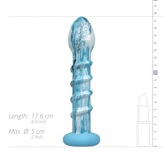 Скляний дилдо Gildo - Ocean Wave Glass Dildo | Зображення 5