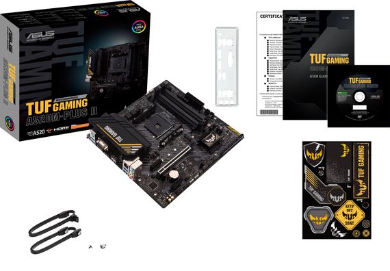 Материнcька плата ASUS TUF GAMING A520M-PLUS II sAM4 A520 4xDDR4 HDMI DVI D-Sub mATX (90MB17G0-M0EAY0) | Зображення 1