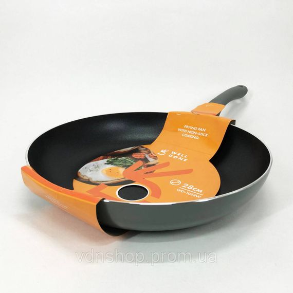 Сковорода для кухаря WELL DONE WD-1018W 28 см, Кована алюмінієва сковорода, Якісні кухонні сковорідки MH-87 | Зображення 6