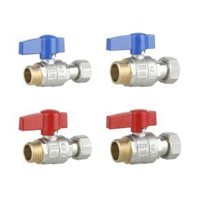 Комплект прямих кранів Thermo Alliance Standart 1/2" ВН -3/4" ВЗ з накидною гайкою для під'єднання котла TAS262RBW1520