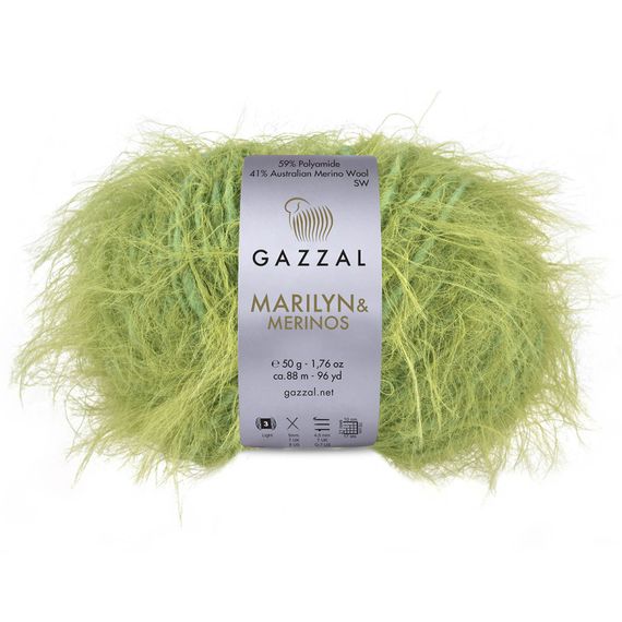 Пряжа для в'язання MARILYN & MERINOS № 8259 (Мерілін і Меринос) Gazzal нитки для плетіння спицями та гачком