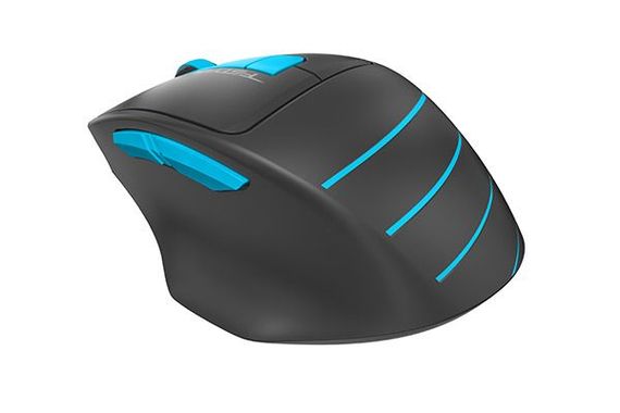 Миша бездротова A4Tech Fstyler FG30 (Blue),  USB, колір чорний+блакитний | Зображення 3