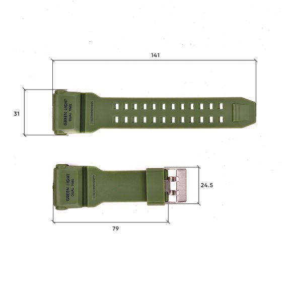 Ремінець для годинника Skmei 1965AG Army Green | Зображення 2