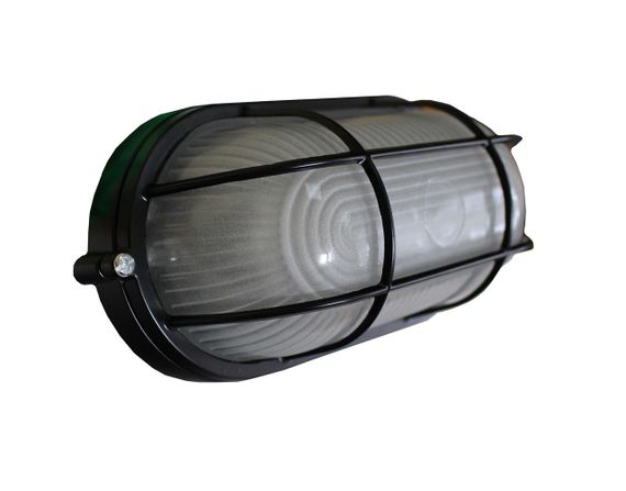 Светильник НПП1402 60W E27 IP65 овал черный с решеткой Ny95001185 | Зображення 3