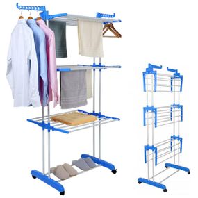 Многоярусная сушилка для белья до 40 кг  (172х73х64 см) Garment Rack With Wheels / Складная напольная сушилка