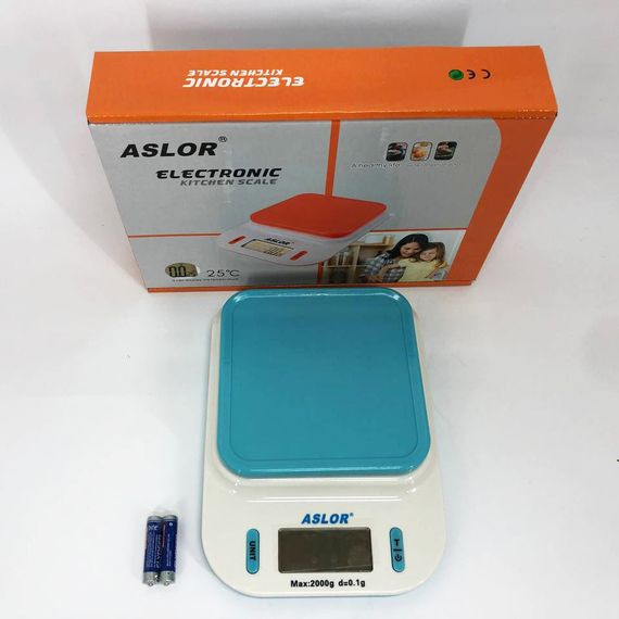 Ваги кухонні 109, 2 кг (0.1 г), термометр. LO-516 Колір: блакитний | Зображення 3