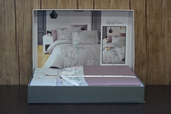 Постільна білизна First Choice Cotton Satin 200 х 220 см Wisteria Lilac | Зображення 1