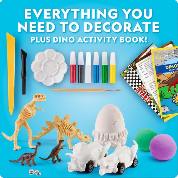 Набір для творчості STEM Гігантське яйце динозавра National Geographic Giant Dinosaur Egg Arts and Crafts Activity Kit | Зображення 2
