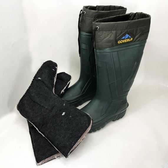 Чоботи якісні утеплені гумові високі. Розмір 42, Гумова рибальське взуття, Чоловічі чоботи | Зображення 5